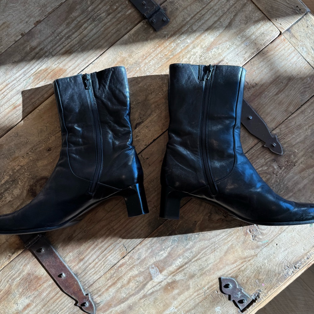 Cole Haan Black Heeled Boots - Picture 3 of 7